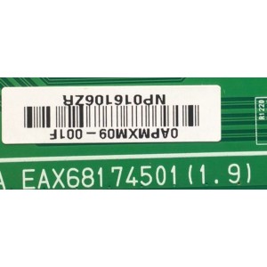 MAIN PARA MONITOR LG / NUMERO DE PARTE EAX68174501 / 0APMXM09-001F / MODELO 27MD5KLB-BK.AUBKNSM